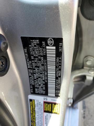 4T1B11HK1JU063812 - 2018 TOYOTA CAMRY L SILVER photo 12