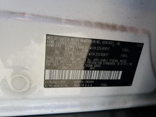 4T3MWRFV9PU086938 - 2023 TOYOTA RAV4 LE 白色 照片 13