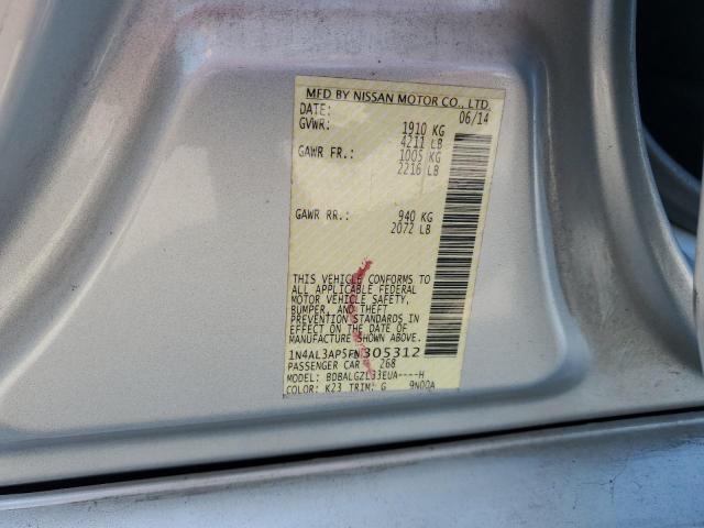 1N4AL3AP5FN305312 - 2015 NISSAN ALTIMA 2.5 SILVER photo 12