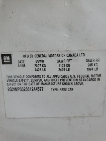 2G2WP552361244577 - 2006 PONTIAC GRAND PRIX 白色 照片 12