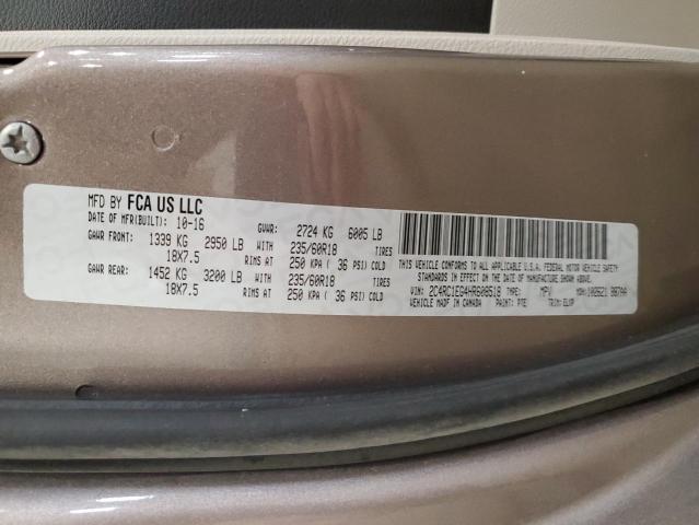 2C4RC1EG4HR608518 - 2017 CHRYSLER PACIFICA TOURING L PLUS TAN photo 14