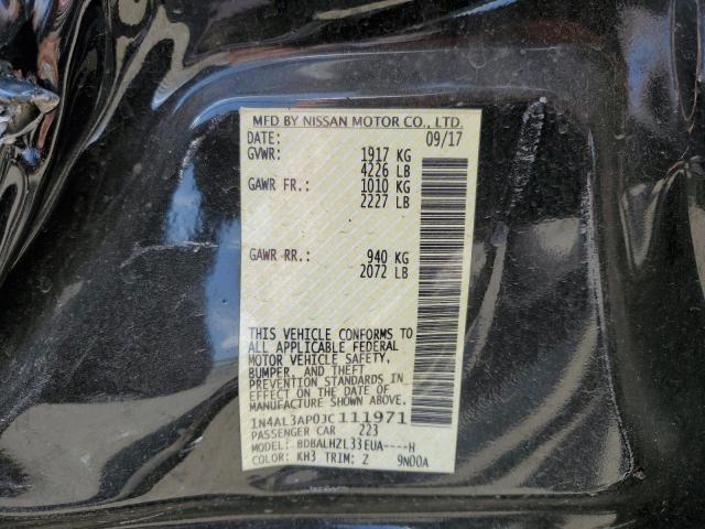 1N4AL3AP0JC111971 - 2018 NISSAN ALTIMA 2.5 BLACK photo 12