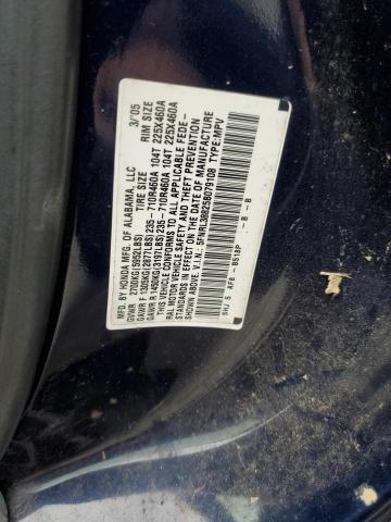 5FNRL38825B079108 - 2005 HONDA ODYSSEY TOURING BLUE photo 13