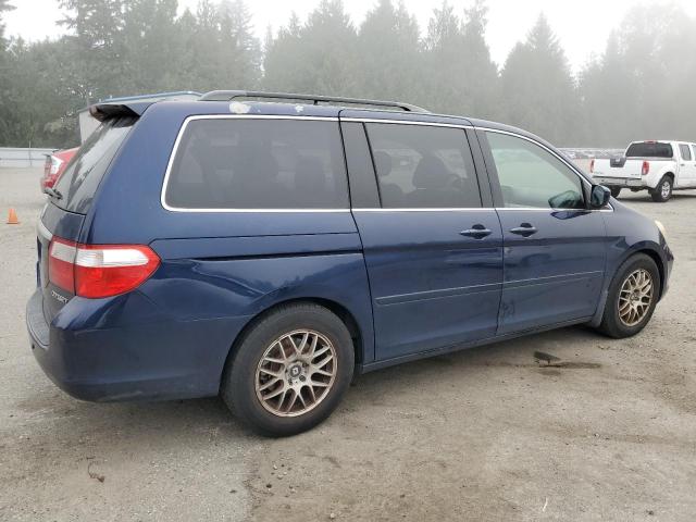 5FNRL38825B079108 - 2005 HONDA ODYSSEY TOURING BLUE photo 3