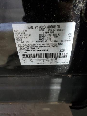 1FM5K8AB2PGA06734 - 2023 FORD EXPLORER POLICE INTERCEPTOR Noir photo 13