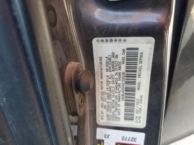 1NXBU40EX9Z158296 - 2009 TOYOTA COROLLA BASE فضي صورة 12