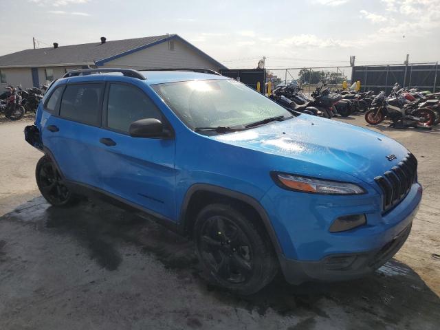 1C4PJLAB9HW607505 - 2017 JEEP CHEROKEE SPORT BLUE photo 4