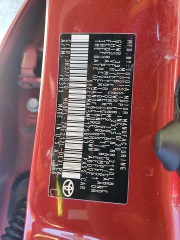 5YFEPMAE5MP175083 - 2021 TOYOTA COROLLA LE أحمر صورة 12