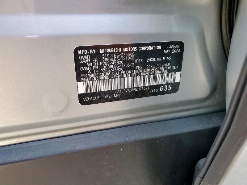 JA4J3VA88RZ073021 - 2024 MITSUBISHI OUTLANDER SE SILVER photo 14