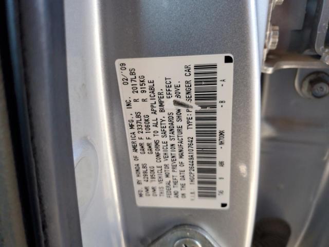 1HGCP26449A107642 - 2009 HONDA ACCORD LXP GRAY photo 12