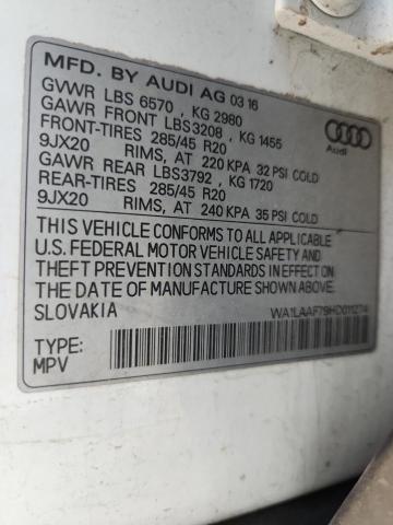 WA1LAAF79HD011274 - 2017 AUDI Q7 PREMIUM PLUS Ağ foto 13