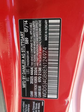 WDDSJ4GB8EN124974 - 2014 MERCEDES-BENZ CLA 250 4MATIC PINK photo 12