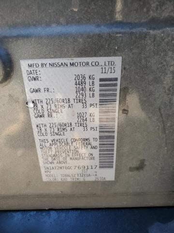 5N1AT2MT6GC769117 - 2016 NISSAN ROGUE S GRAY photo 13