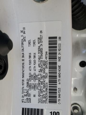 3TMAZ5CNXJM063216 - 2018 TOYOTA TACOMA DOUBLE CAB Белый фото 12