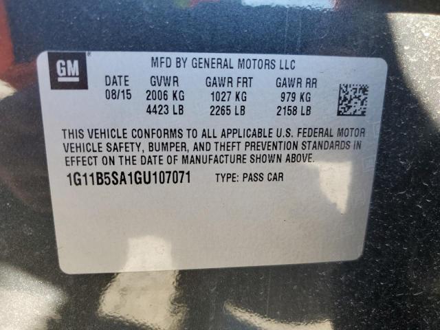 1G11B5SA1GU107071 - 2016 CHEVROLET MALIBU LIM LS 石墨色 照片 12