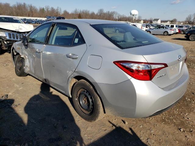 2T1BURHE0EC177503 - 2014 TOYOTA COROLLA L GRAY photo 2