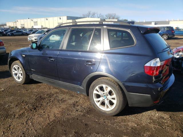 WBXPC93499WJ26699 - 2009 BMW X3 XDRIVE30I BLUE photo 2