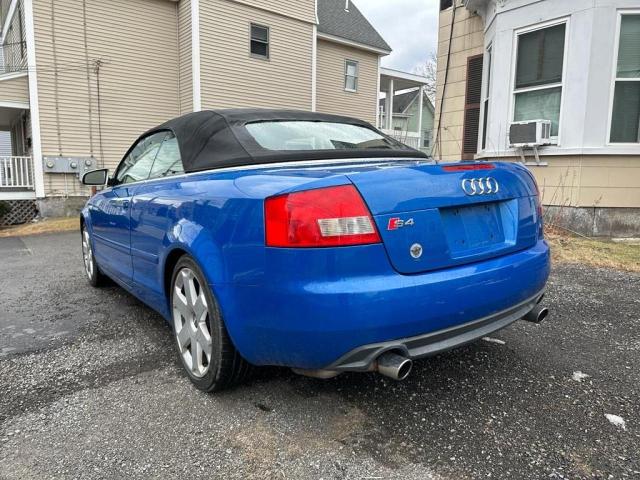 WUARL48H35K902284 - 2005 AUDI S4 QUATTRO CABRIOLET BLUE photo 3