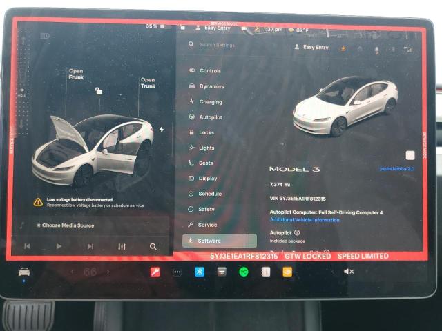 5YJ3E1EA1RF812315 - 2024 TESLA MODEL 3 Սպիտակ լուսանկար 9