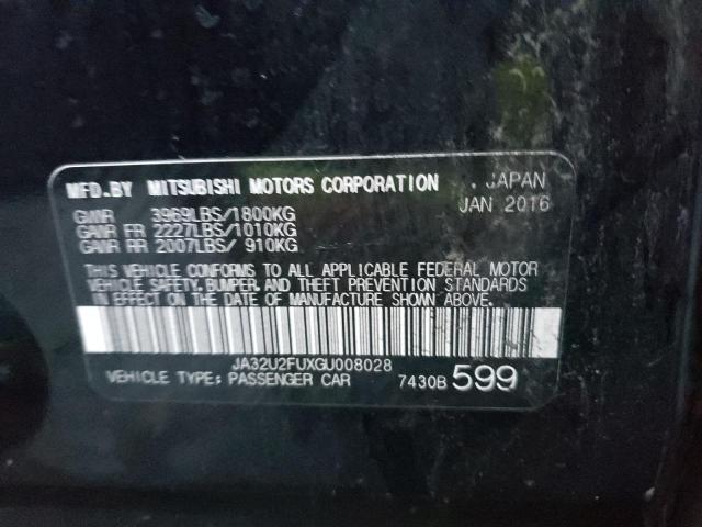 JA32U2FUXGU008028 - 2016 MITSUBISHI LANCER ES BLACK photo 12