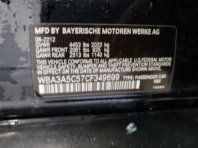 WBA3A5C57CF349699 - 2012 BMW 328 I BLACK photo 12