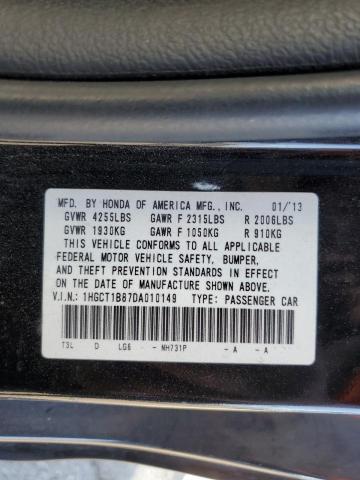 1HGCT1B87DA010149 - 2013 HONDA ACCORD EXL BLACK photo 12