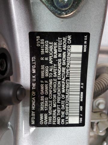 SHHFK7G26JU216473 - 2018 HONDA CIVIC LX SILVER photo 12