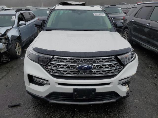 1FMSK8FH3MGA25420 - 2021 FORD EXPLORER LIMITED WHITE photo 5