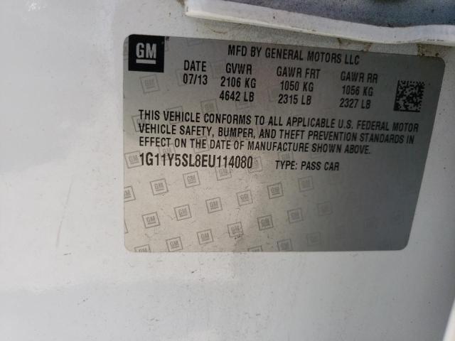 1G11Y5SL8EU114080 - 2014 CHEVROLET IMPALA LS 白色 照片 12