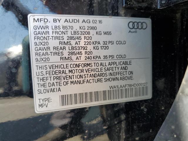 WA1LAAF78HD009127 - 2017 AUDI Q7 PREMIUM PLUS Մոխրագույն լուսանկար 13