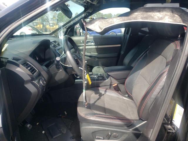 1FM5K7D85JGC62268 - 2018 FORD EXPLORER XLT Սև լուսանկար 7