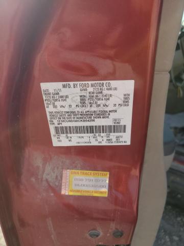 1FMCU9DG0CKB54256 - 2012 FORD ESCAPE XLT 勃艮第红 照片 13