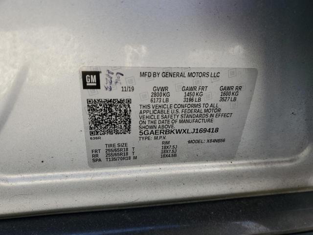 5GAERBKWXLJ169418 - 2020 BUICK ENCLAVE ESSENCE 银色 照片 14