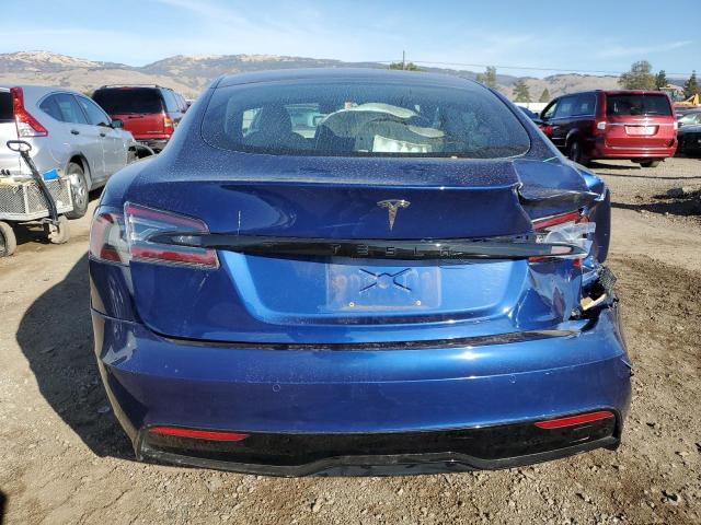 5YJSA1E56MF428419 - 2021 TESLA MODEL S ლურჯი ფოტო 6