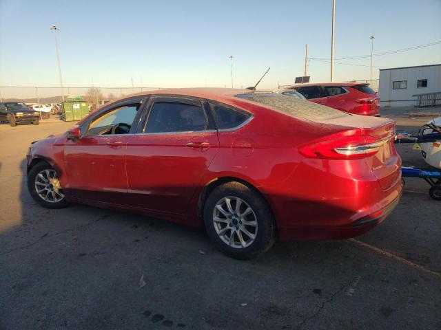 3FA6P0G77HR199512 - 2017 FORD FUSION S RED photo 2