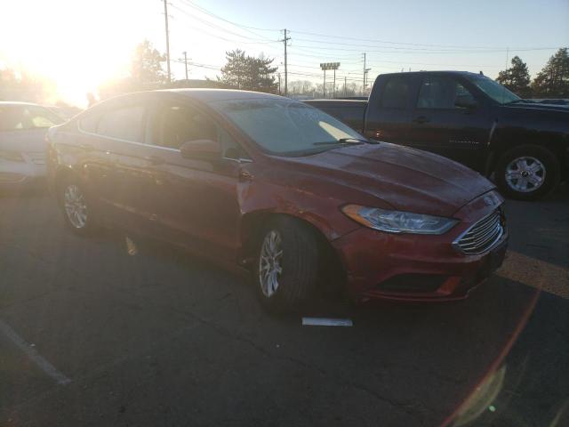 3FA6P0G77HR199512 - 2017 FORD FUSION S RED photo 4