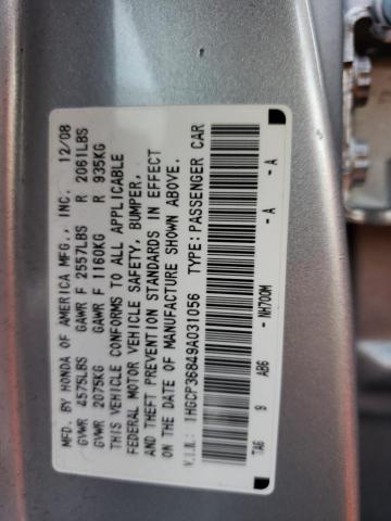 1HGCP36849A031056 - 2009 HONDA ACCORD EXL SILVER photo 13