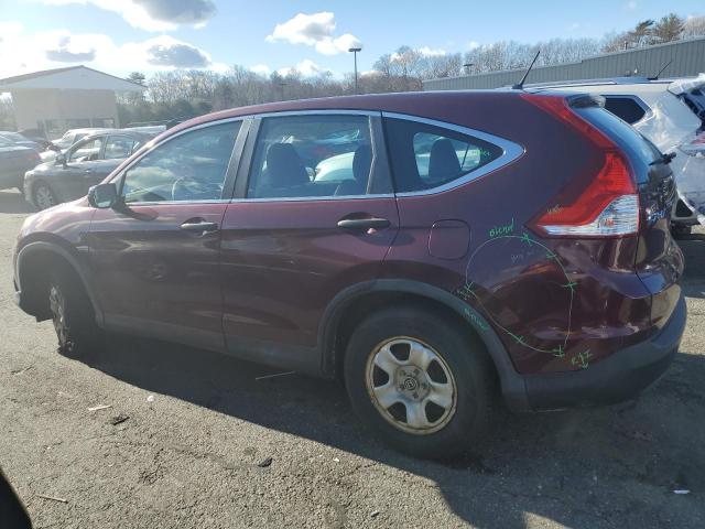 5J6RM4H39EL021236 - 2014 HONDA CR-V LX MAROON photo 2