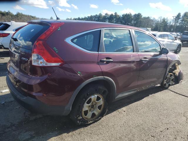 5J6RM4H39EL021236 - 2014 HONDA CR-V LX MAROON photo 3