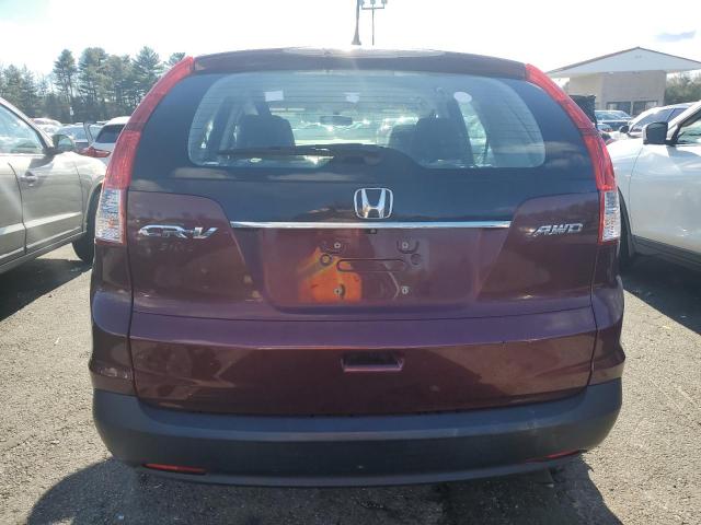 5J6RM4H39EL021236 - 2014 HONDA CR-V LX MAROON photo 6