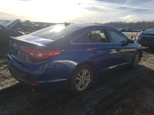 5NPE24AF1FH241491 - 2015 HYUNDAI SONATA SE BLUE photo 3