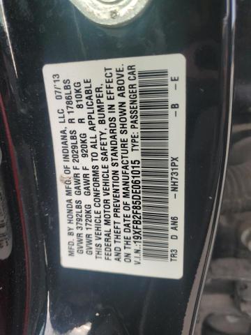 19XFB2F85DE061015 - 2013 HONDA CIVIC EX BLACK photo 13