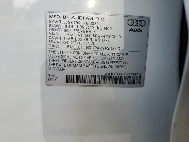 WA1LGAFE7DD006713 - 2013 AUDI Q7 PREMIUM PLUS أبيض صورة 14