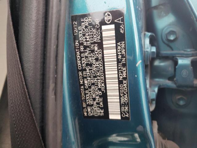 JTDKTUD31DD557803 - 2013 TOYOTA YARIS TURQUOISE photo 13