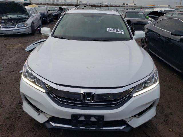 1HGCR2F8XGA107011 - 2016 HONDA ACCORD EXL WHITE photo 5