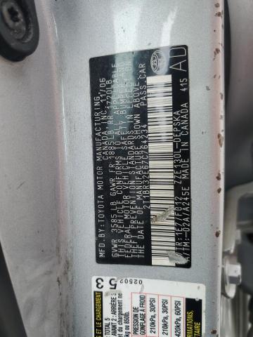 2T1BR32E67C764234 - 2007 TOYOTA COROLLA CE SILVER photo 12