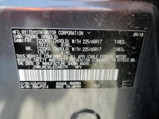 JTMRJREV6JD248079 - 2018 TOYOTA RAV4 HV LE ნაცრისფერი ფოტო 14