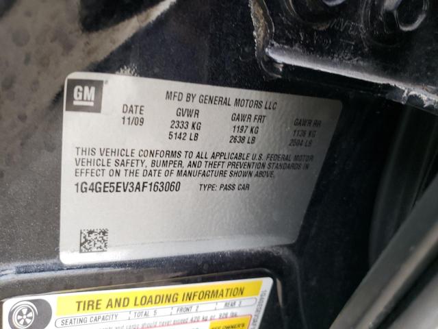 1G4GE5EV3AF163060 - 2010 BUICK LACROSSE CXS BLACK photo 12