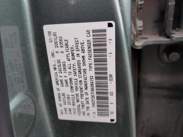 1HGCP26718A084152 - 2008 HONDA ACCORD EX GRAY photo 12