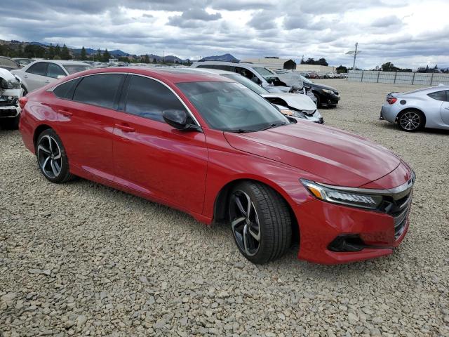 1HGCV2F35NA004205 - 2022 HONDA ACCORD SPORT RED photo 4